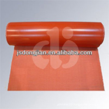 red color silicone rubber coated fabric cloth with 1000mm width